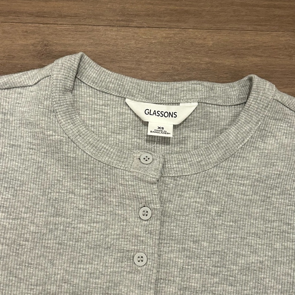 Gray Button-Down Women's Dress - image 3